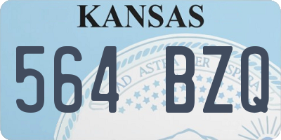 KS license plate 564BZQ