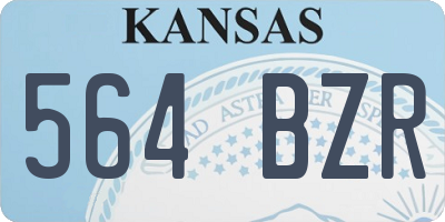 KS license plate 564BZR