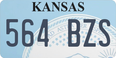 KS license plate 564BZS