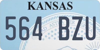 KS license plate 564BZU