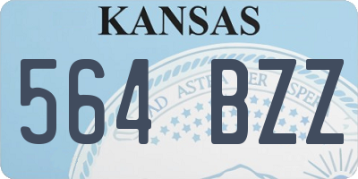 KS license plate 564BZZ
