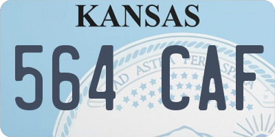 KS license plate 564CAF