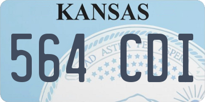 KS license plate 564CDI