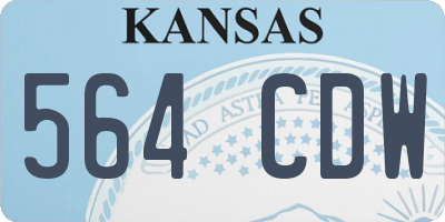 KS license plate 564CDW
