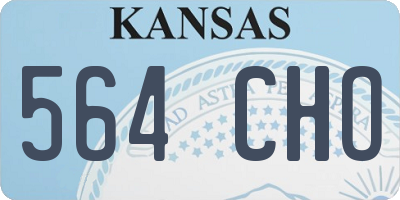 KS license plate 564CHO