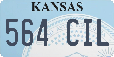 KS license plate 564CIL