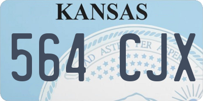KS license plate 564CJX