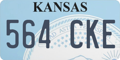KS license plate 564CKE