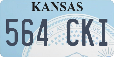 KS license plate 564CKI