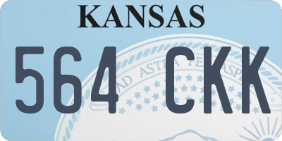 KS license plate 564CKK