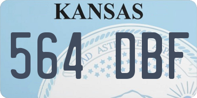 KS license plate 564DBF