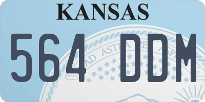 KS license plate 564DDM