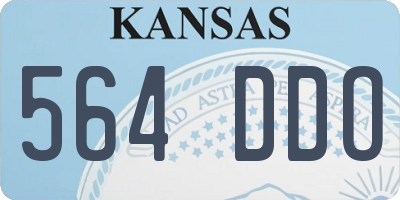 KS license plate 564DDO