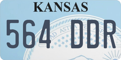 KS license plate 564DDR