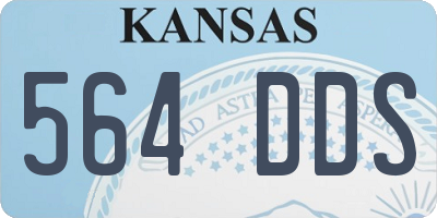 KS license plate 564DDS