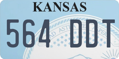 KS license plate 564DDT