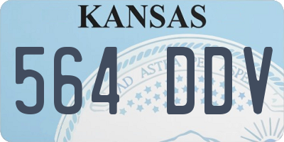 KS license plate 564DDV