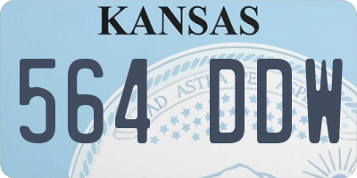 KS license plate 564DDW