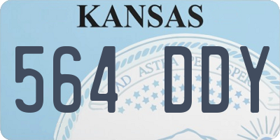 KS license plate 564DDY