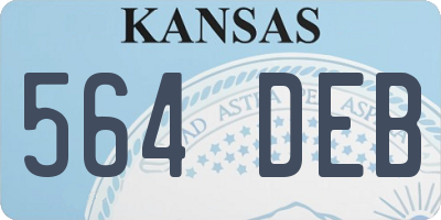 KS license plate 564DEB