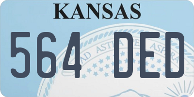 KS license plate 564DED