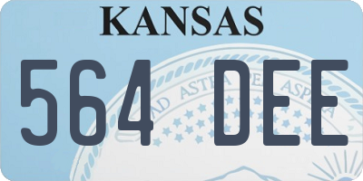 KS license plate 564DEE