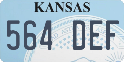 KS license plate 564DEF