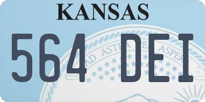 KS license plate 564DEI