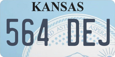 KS license plate 564DEJ