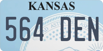 KS license plate 564DEN