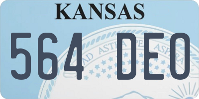 KS license plate 564DEO