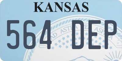 KS license plate 564DEP