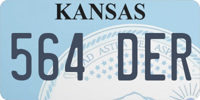 KS license plate 564DER