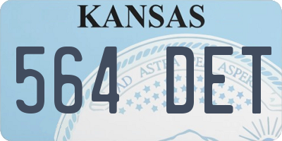 KS license plate 564DET
