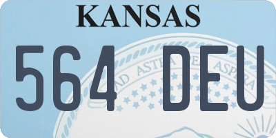 KS license plate 564DEU