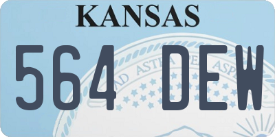 KS license plate 564DEW