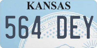 KS license plate 564DEY