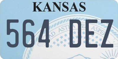 KS license plate 564DEZ