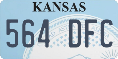 KS license plate 564DFC