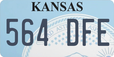 KS license plate 564DFE