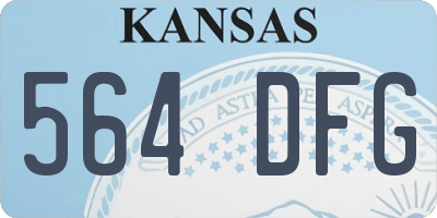 KS license plate 564DFG