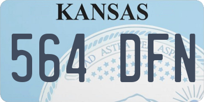 KS license plate 564DFN