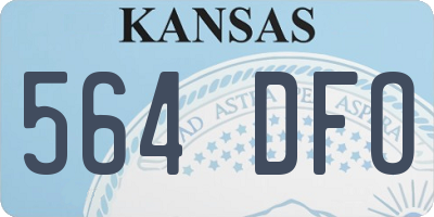 KS license plate 564DFO