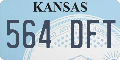 KS license plate 564DFT