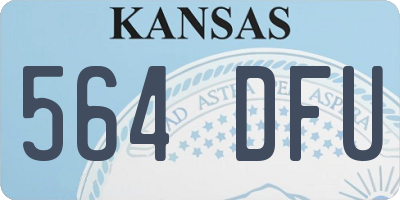 KS license plate 564DFU