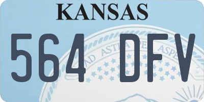 KS license plate 564DFV