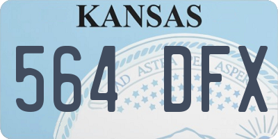 KS license plate 564DFX