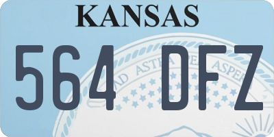 KS license plate 564DFZ