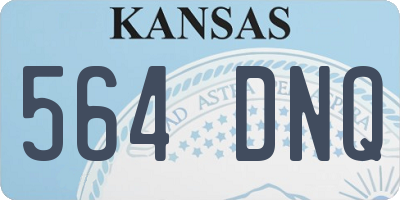 KS license plate 564DNQ