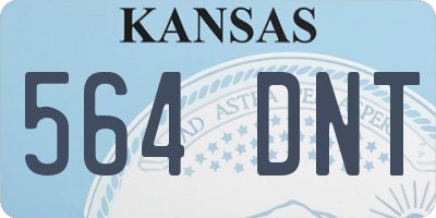 KS license plate 564DNT